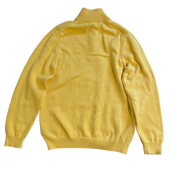 NWOT Brooks Brothers 1/4 Zip Yellow Sweater Boys Medium - Picture 2 of 7